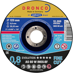 Discos corte metal Dronco AS60TINOX125-PACK 125x1mm 10 uds.