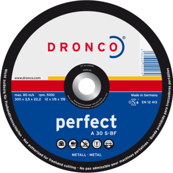 Cutting disc 300x3.5x22.2 A30S PERFECT St-ry 80m/s DRONCO 2301310100