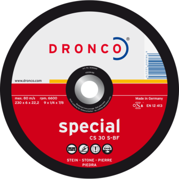 Обдирочный диск по камню 230x6.0x22 CS30S superior T42 DRONCO 3236660100