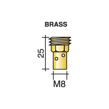 Tip holder M8x25 PLUS 400/500 brass TRAFIMET ME0076