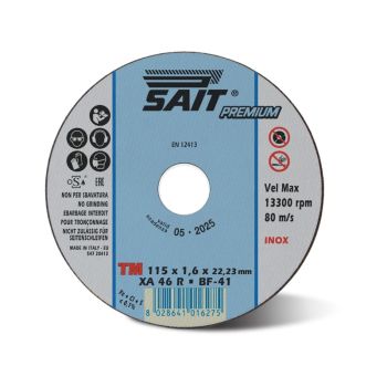 Cutting disc 230x1.9x22 XA46R inox T41 PREMIUM-TM SAIT 001542