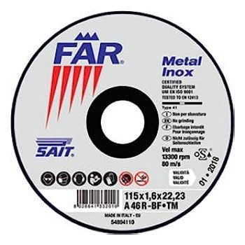 Cutting disc 125x1.6x22 A46R inox FAR-TM SAIT 033203