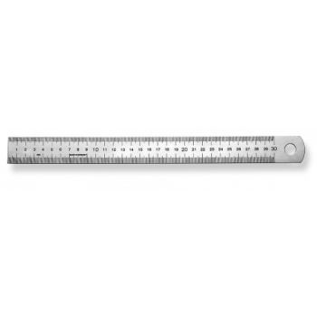 Steel ruler  500x30x1.0 mm INOX Art. 498.209 SCALA
