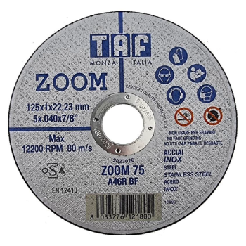 Cutting disc 115x1.0x22 A 46R  inox ZOOM75 TAF