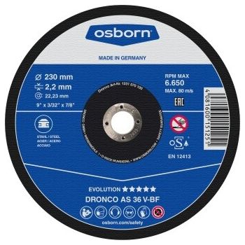 Cutting disc 115x2.2x22 AS36V evolution OSBORN 1111070100