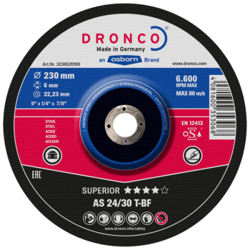 Grinding disc 115x 6.0x22 AS24/30T superior T42 DRONCO 3116520100