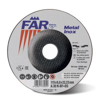 Обдирочный диск 230x 6.0x22 A30N inox FAR-DS T27 SAIT 033008