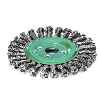 Wheel brushes d.115x12x22 knotted stainless wire 0.50mm 472.811.ОS LESSMANN