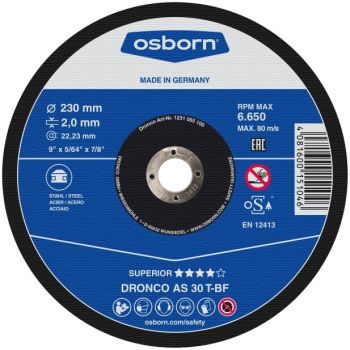 Cutting disc 180x2.0x22 AS30T superior OSBORN/DRONCO 1181055100