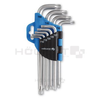 TORX key set T10-15-20-25-27-30-40-45-50 plastic holder HT1W814 HÖGERT