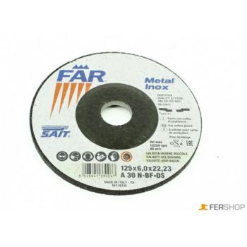 Grinding disc 125x 6.0x22 A30N inox FAR-DS T27 SAIT 033006
