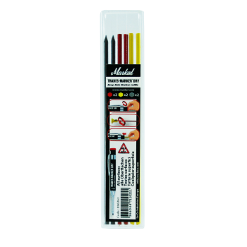 TRADES-MARKER DRY color refills (red 2pcs+graphite 2pcs+yellow 2pcs) MARKAL 096263