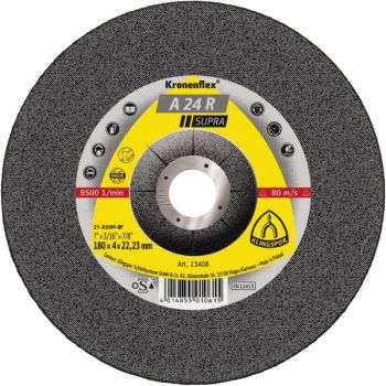 Обдирочный диск 125x 6.0x22 A 24R inox SUPRA  KLINGSPOR 13402