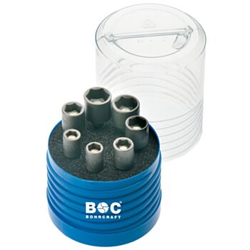 Магнитные шестигранные головки набор 7-8-10-12-13/1/4-3/8" 7-osa magnetiga BOHRCRAFT 65001430007