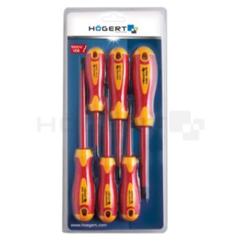 Набор отверток VDE 1000V 6шт. 2.5-4.0-5.5/PH1-2 HT1S996 HÖGERT