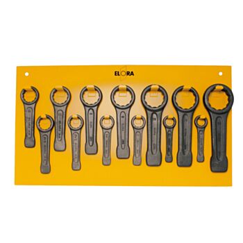Ring slogging spanner-set 30-80mm 13-osa 12-kant No.86S-13 ELORA