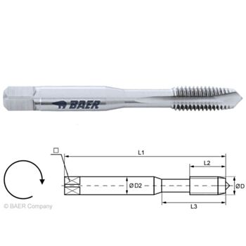 Keermepuur MASINA M 4.0x0.70x 45 HSS- G FORM B DIN352 110201005 BAER