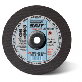 Lihvketas met 230x 7.0x22 Z30S inox PREMIUM-DS T27 SAIT 00035