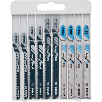 Siaurapjūklio pjūklelių rinkiniai 10d. X-PRO line BOSCH 2607010630