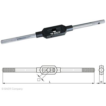 Регулируемый вороток сталь M25-52x1250mm N7/1.1/8-2''/G3/4-1.3/4/" 491724070 BAER
