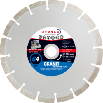 Teemantlõikeketas  230x2.4x22 G4 superior klinker+granit DRONCO 4234010100