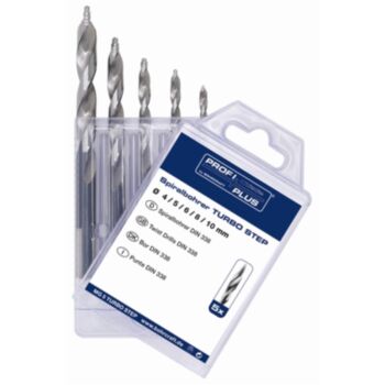 Набор сверл ЦИЛЛИНДРЧЕСКИЕ 4.0-10.0mm 5шт.HSS-G TURBO step BOHRCRAFT 12021330005