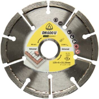 Алмазный диск 125x 6x22  DN600U SUPRA KLINGSPOR 330632