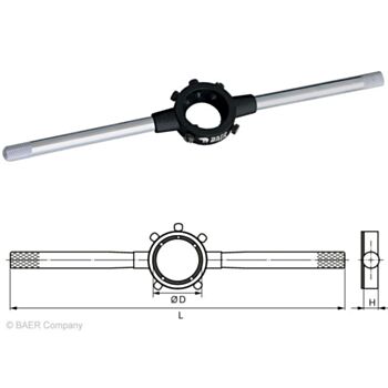 Keermelõikuri hoidja TERAS  75x30x800mm M38-42/BSW1.1/2-1.5/8" 491824005 BAER