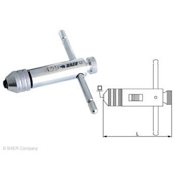 Вороток для метчика с трещеткой M 3-10x250mm 491625010 BAER