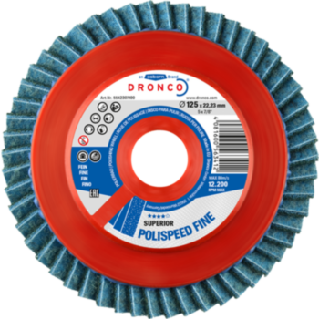 Flap disc POLISPEED 115x22.23mm FINE Superior DRONCO 5541307100