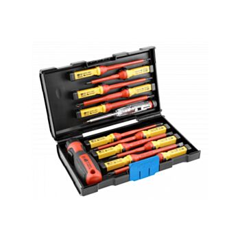 Набор отверток VDE 1000V 13шт. 3-4-5.5.6.5/PH1-2/PZ1-2/T10-15-20/Tester HT1S997 HÖGERT