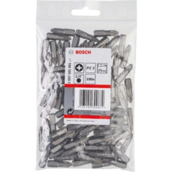 Насадки для отверток L=25.0mm PZ2 EXTRA HARD набор 100 шт.BOSCH 2607001561