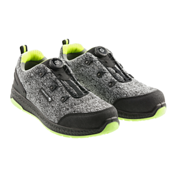 KEMNITZ safety shoes LACE SYSTEM S1PS SR FO gray melange/green size 43 HT5K578-43 HÖGERT