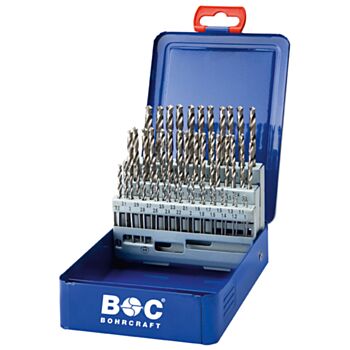 Набор сверл ЦИЛЛИНДРЧЕСКИЕ 1.0- 5.9mm  50tk.HSS-G стальной бокс BOHRCRAFT MG 591 111201410050