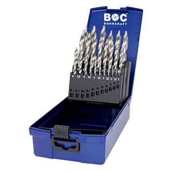 Набор сверл ЦИЛЛИНДРЧЕСКИЕ 1.0-13.0mm  25шт.HSS-G TURBO step BOHRCRAFT 12021330025