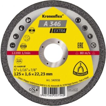 Lõikeketas 125x1.6x22 A 46inox EXTRA KLINGSPOR 263248