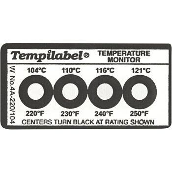 Tempilabel Series 4C (38°C / 66°C / 93°C / 121°C) (pack/10pcs) MARKAL 26707