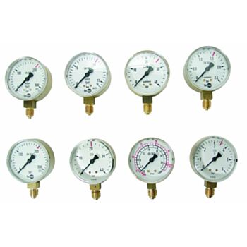 Manometer acetylene d.63  G 1/4"  0- 18/ 40 bar ACETYLENE