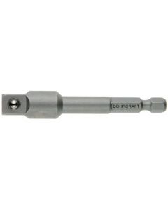 Adaptor for sockets 1/4"x4-kant 1/2 L=50mm BOHRCRAFT 64001501250