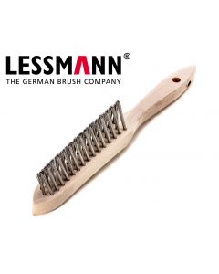 Hand brushes 3 row V-shaped stainless wire 120.811 LESSMANN