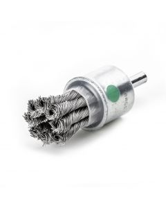 End brushes 19x6.0 knotted stainless wire 0.25mm 453.358 LESSMANN