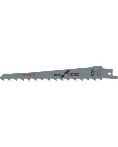 Sabre saw blade 150x19x1.25- 6"/1/2" BASIC FOR WOOD HCS S617K BOSCH 2608650677