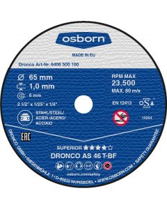 Grinding disc  60x6.0x6 AS46T MINI superior T41 DRONCO 6406000100