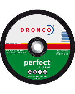 Отрезной диск по камню 115x3.0x22 C 24R PERFECT DRONCO 1115015100