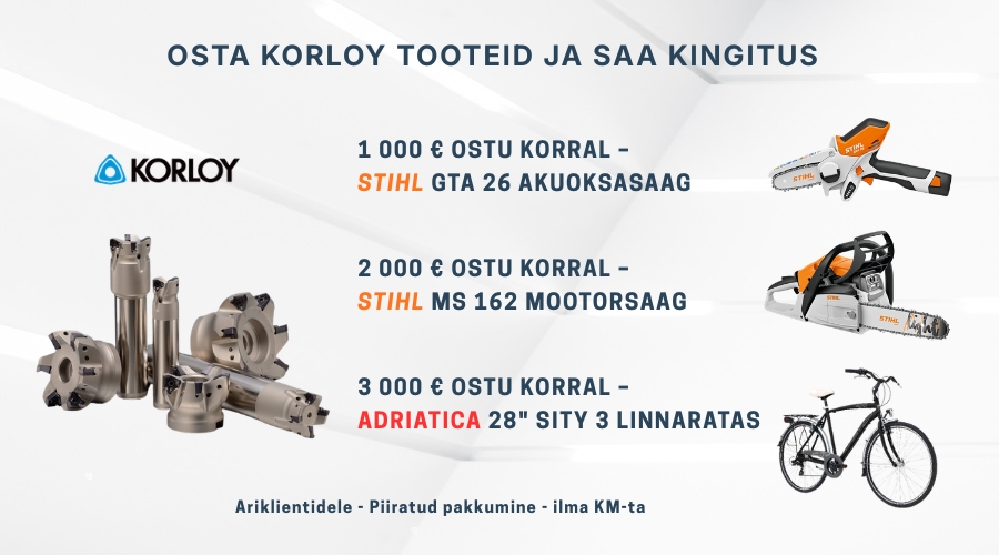 Korloy karbiidlõikeriistad